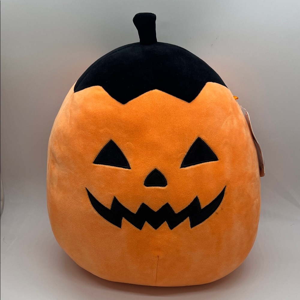 Squish mallows Pumpkin Plush Halloween Orange and Black